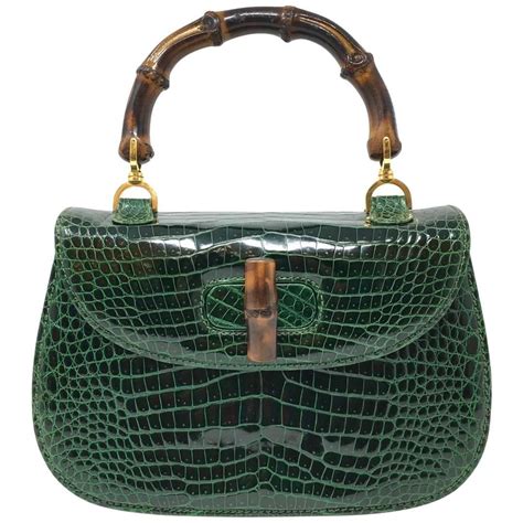 gucci green bag bamboo|gucci bamboo bags for sale.